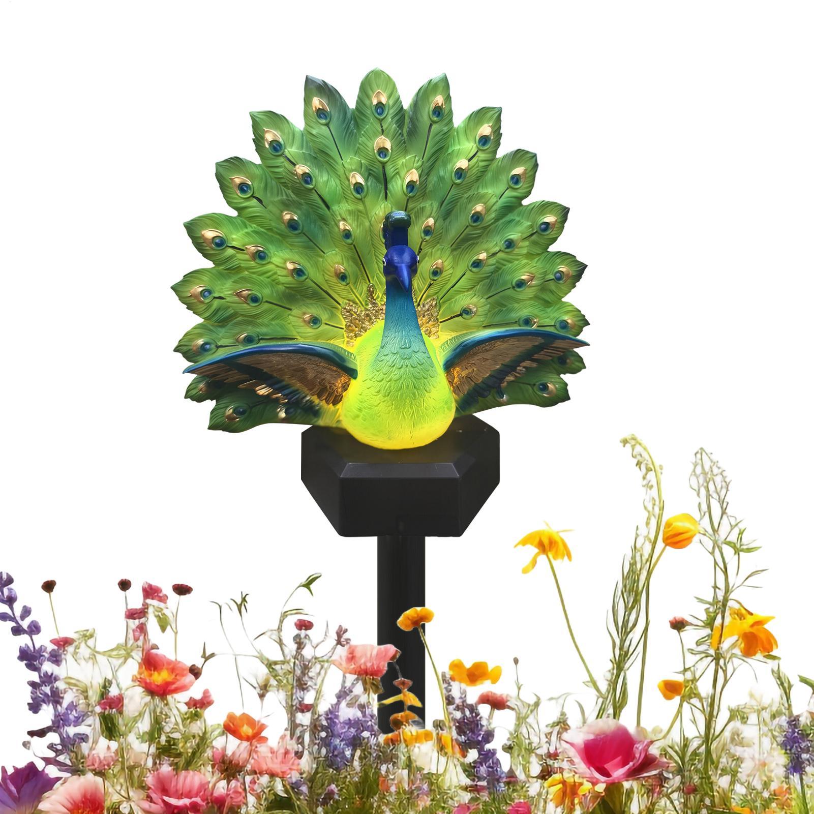 Outdoor Yard Power Stake - Decoração de pássaros movida a energia