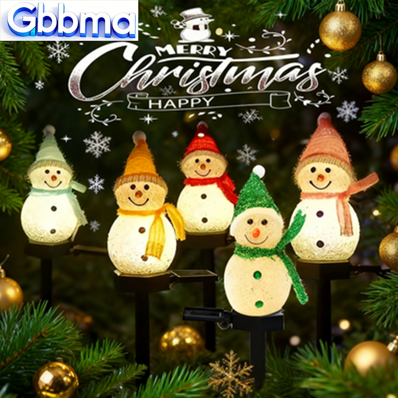 Outdoor Yard Power Stake - 2 led boneco de neve luz