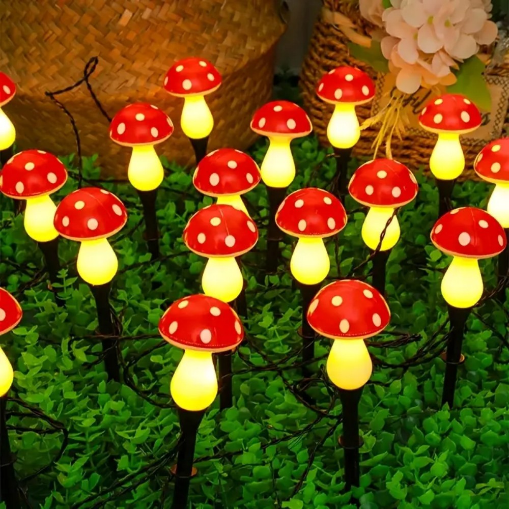 Outdoor Yard Power Stake - Luzes de Cordão LED Solares em