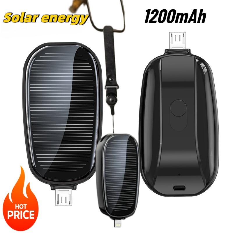 Outdoor Power Port - Mini carregador portátil solar de 1200mAh,
