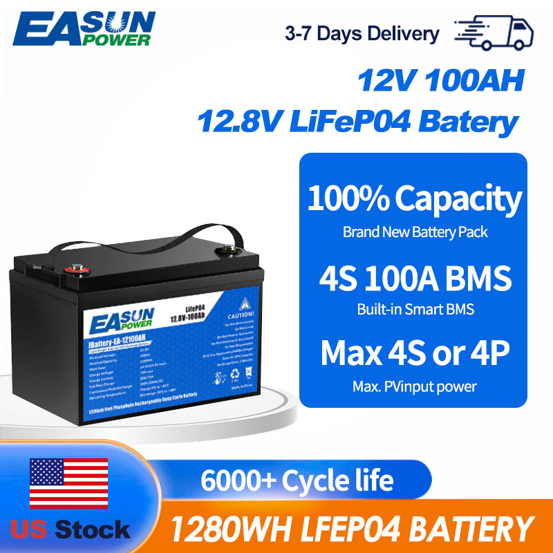 Outdoor Power Inverter - Bateria LiFePO4 EASUN POWER 12V 100Ah
