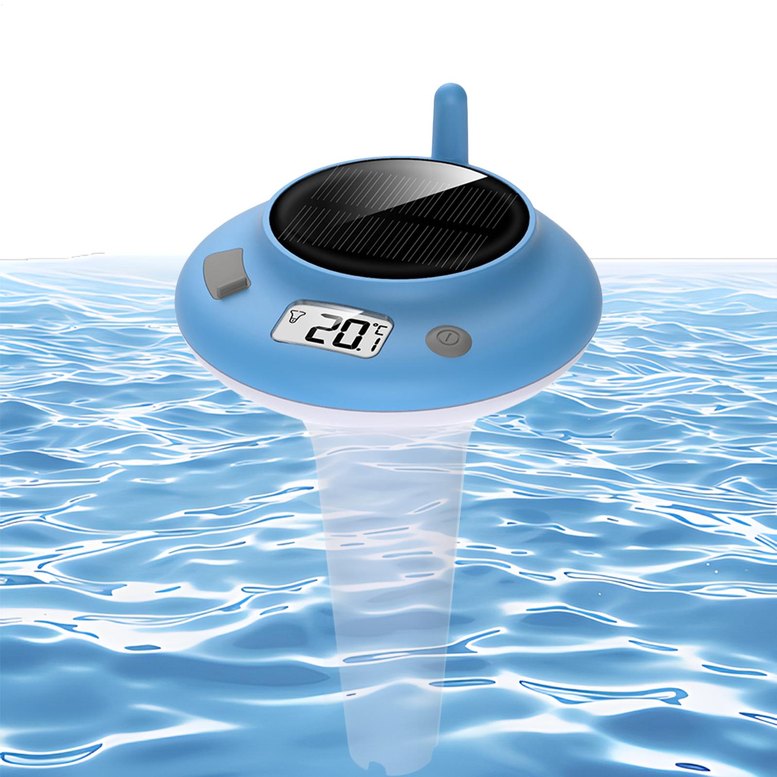 Outdoor Power For Hot Tub - Termômetro Digital Flutuante Solar para Piscina:
