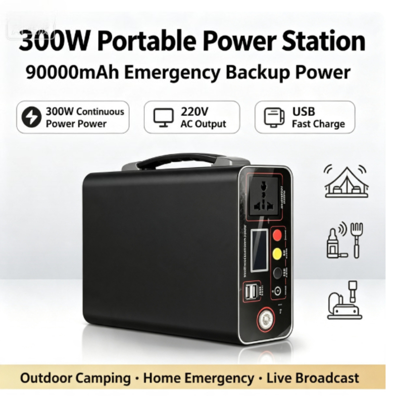 Outdoor Power Generator - Central Elétrica Portátil 300W 220V, 333Wh,