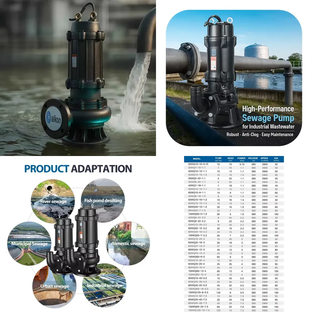 Water Pump Submersible - Bomba Submersível para Esgoto de 0,75