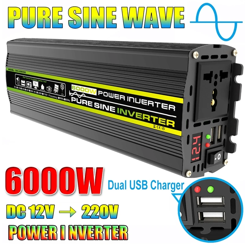 Outdoor Power Inverter - 6000w dc12/24v para ac 220v inversor
