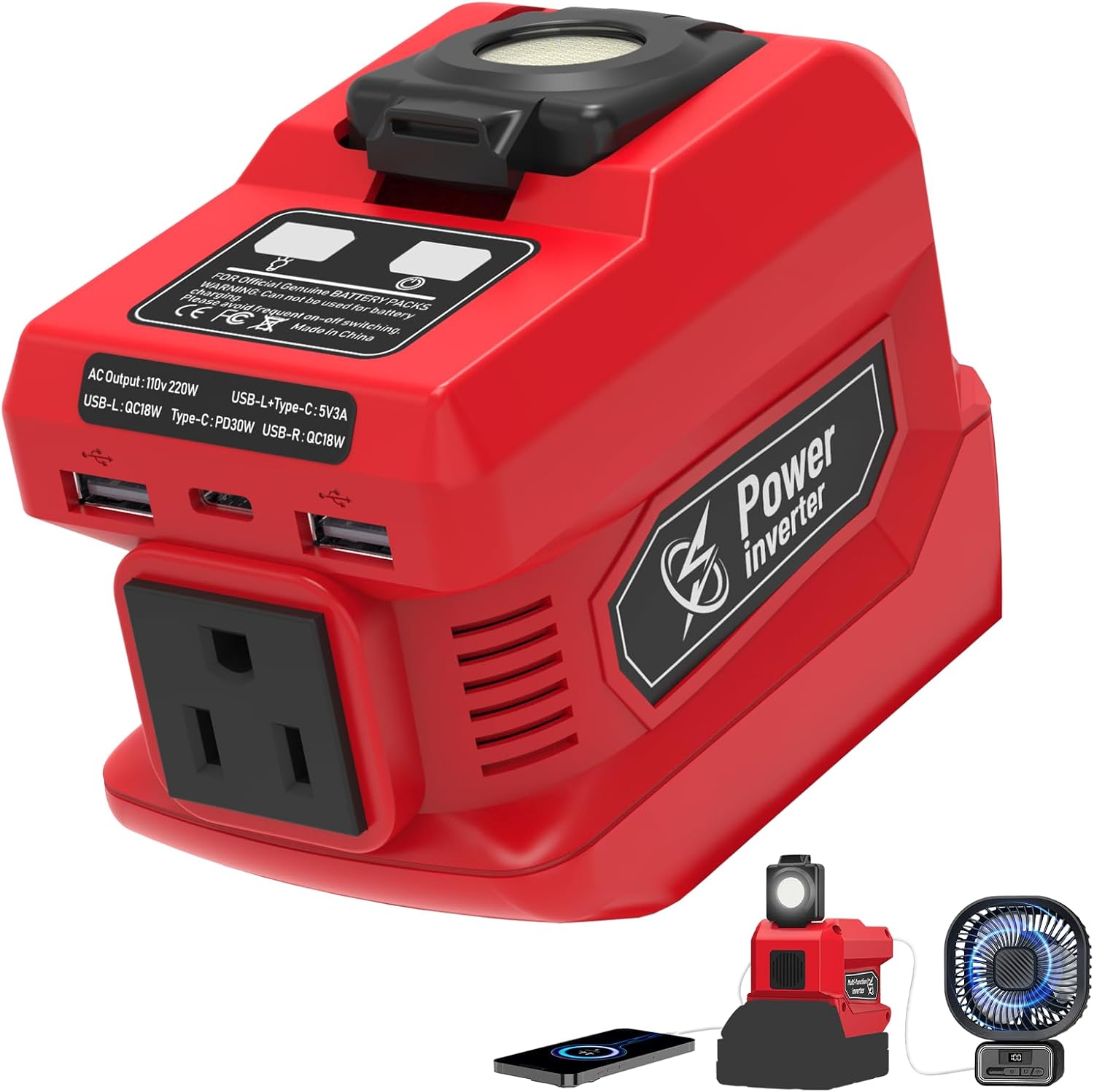 Outdoor Power Inverter - Inversor de Potência Kzreect 220W Compatível