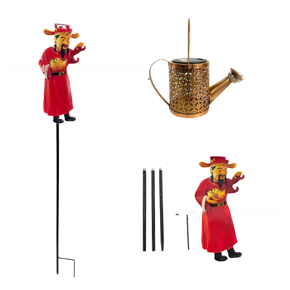 Lanterna de Metal Vermelha com - Outdoor Yard Power Stake avaliação e preço