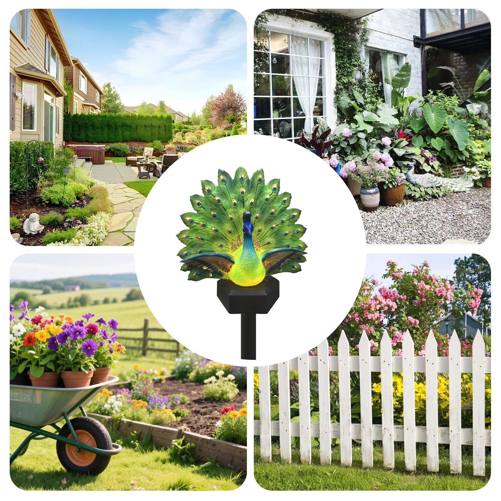 Decoração de pássaros movida a - Outdoor Yard Power Stake avaliação e preço