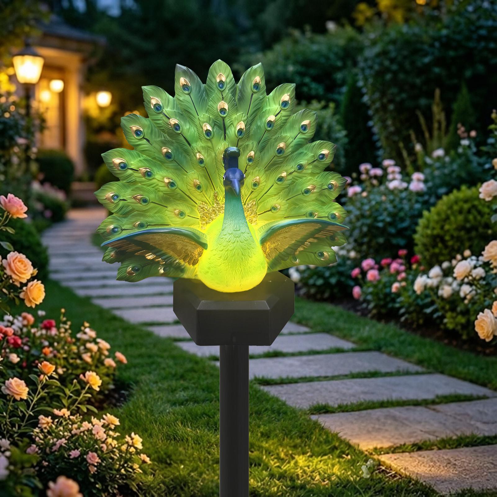 Escultura de pássaro solar par - Outdoor Yard Power Stake avaliação e preço