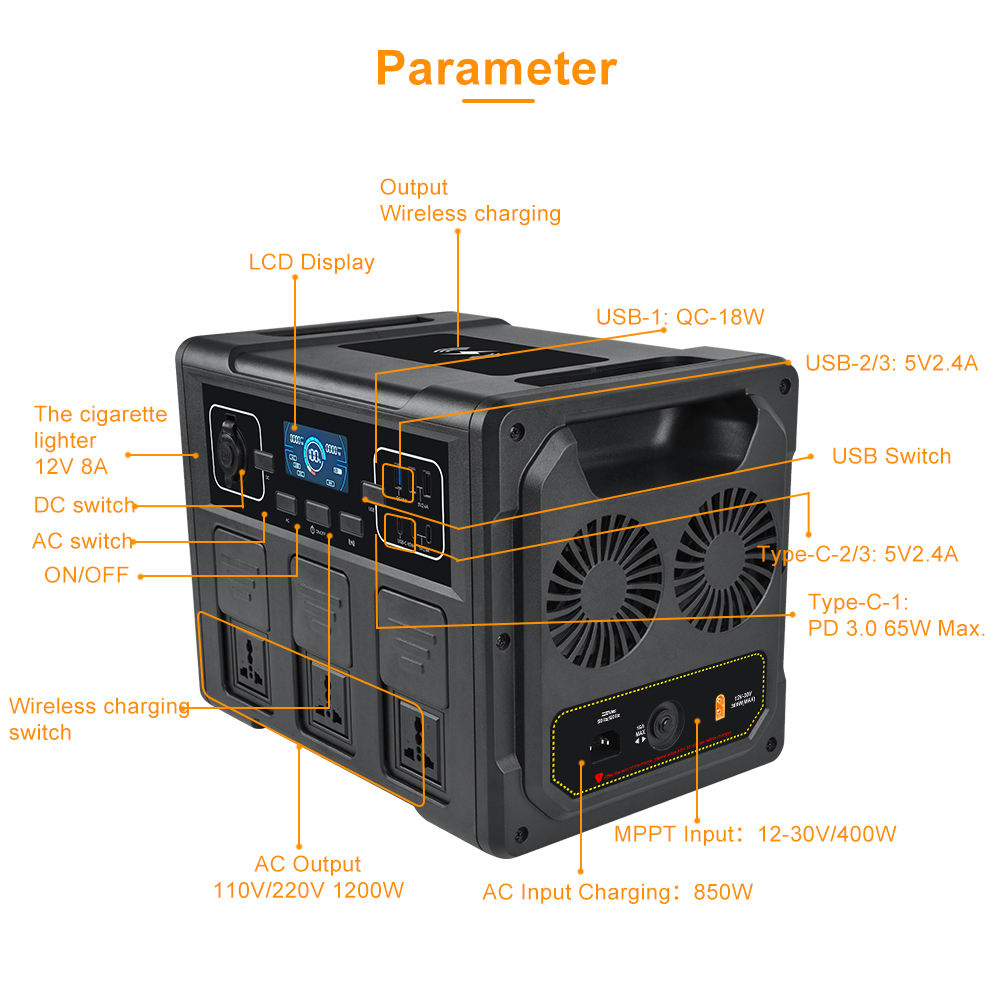 Gerador Solar Portátil de 1200 - Outdoor Power Generator avaliação e preço