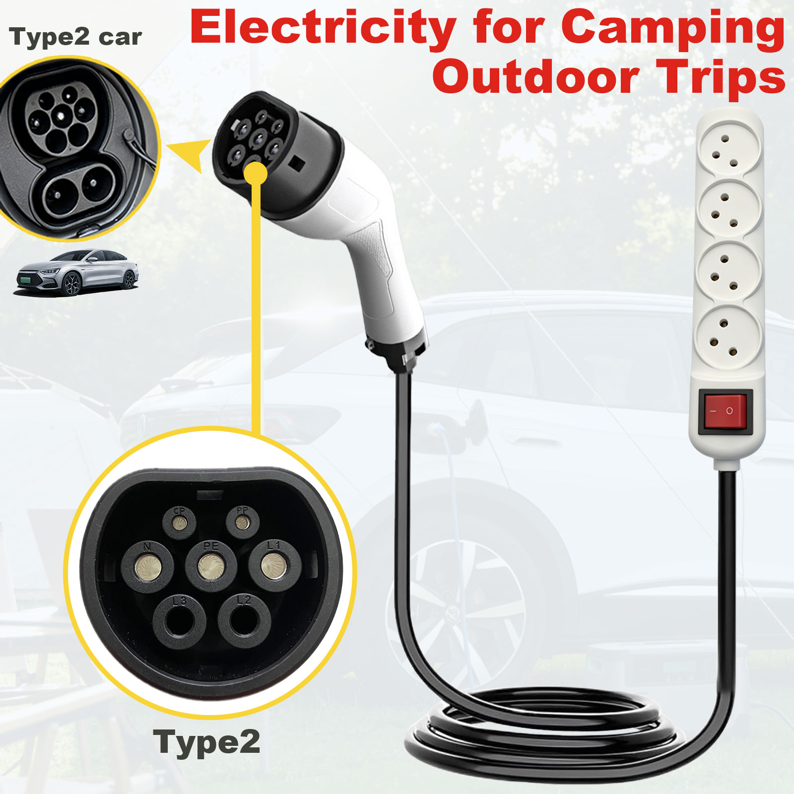 Adaptador de Descarga Tipo 2 V - Outdoor Power Socket avaliação e preço