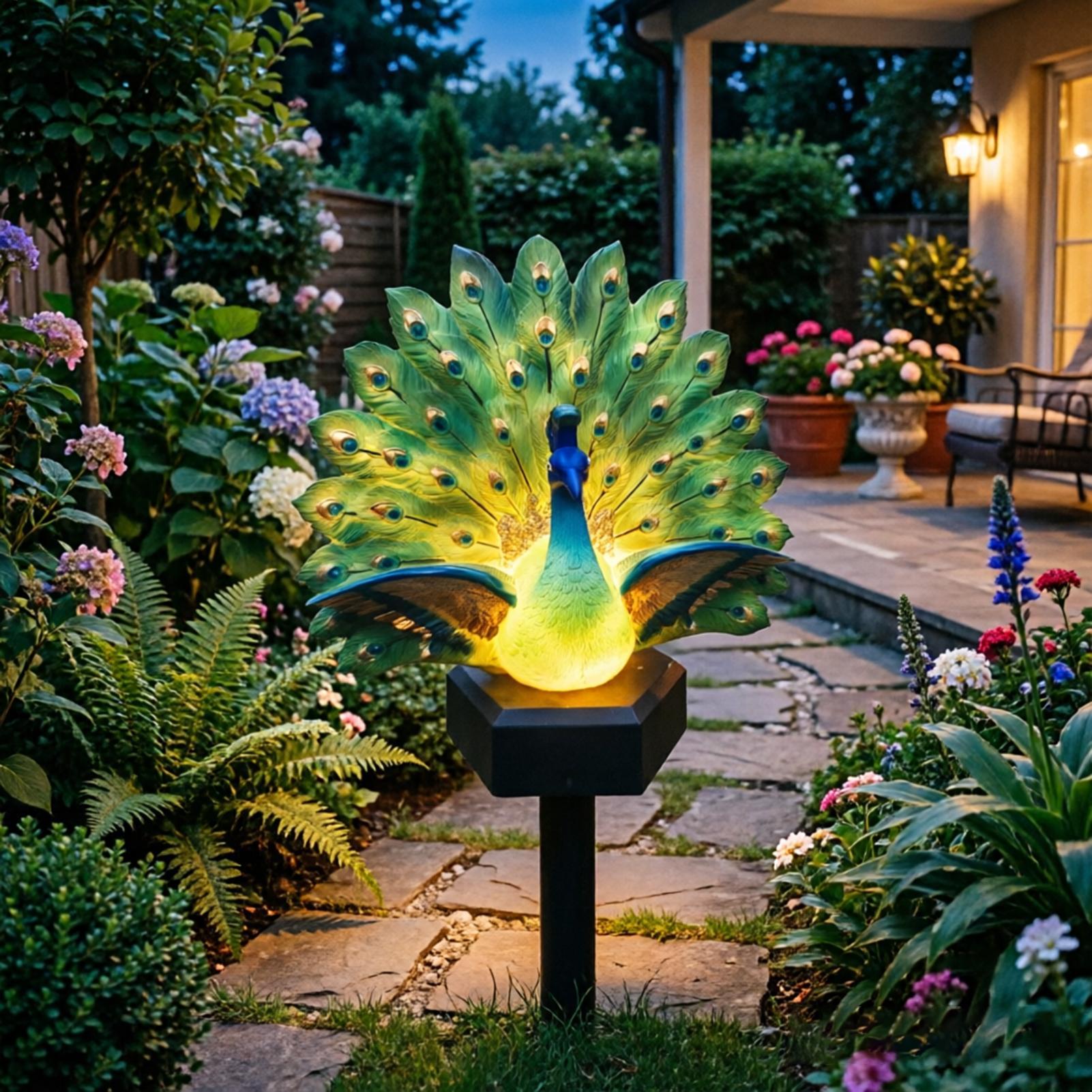 Decoração de jardim com energi - Outdoor Yard Power Stake avaliação e preço