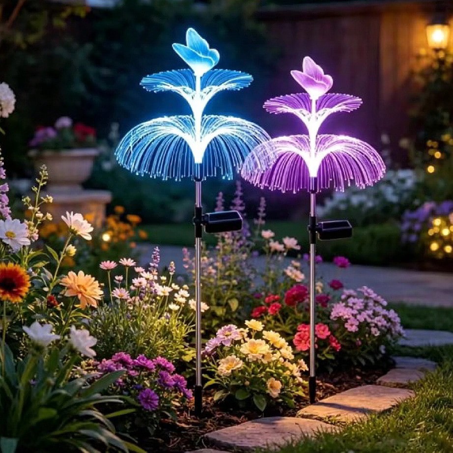 2 Peças de Luzes Solares de Ja - Outdoor Yard Power Stake avaliação e preço
