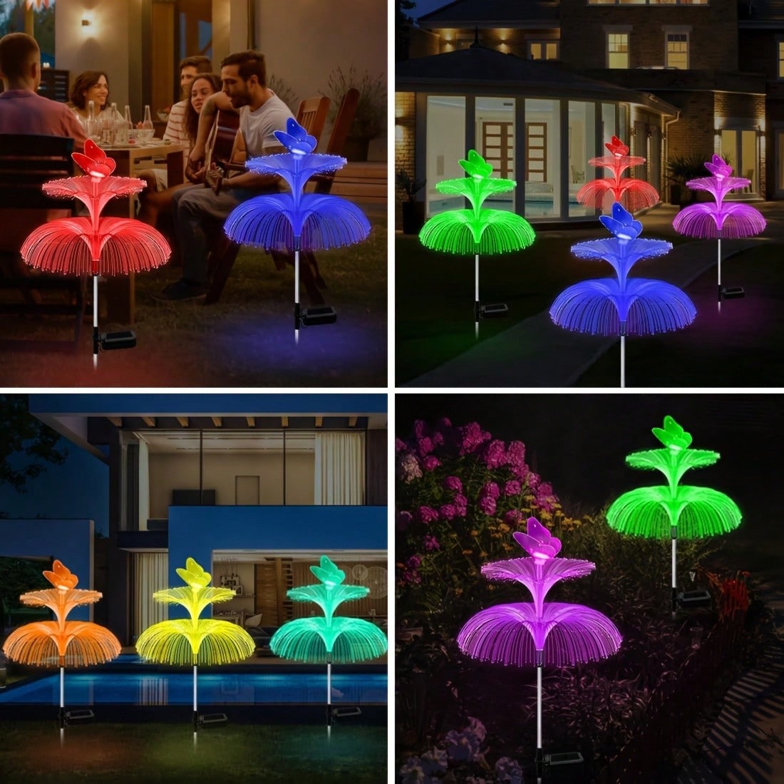 2 Peças de Luzes Solares de Ja - Outdoor Yard Power Stake avaliação e preço