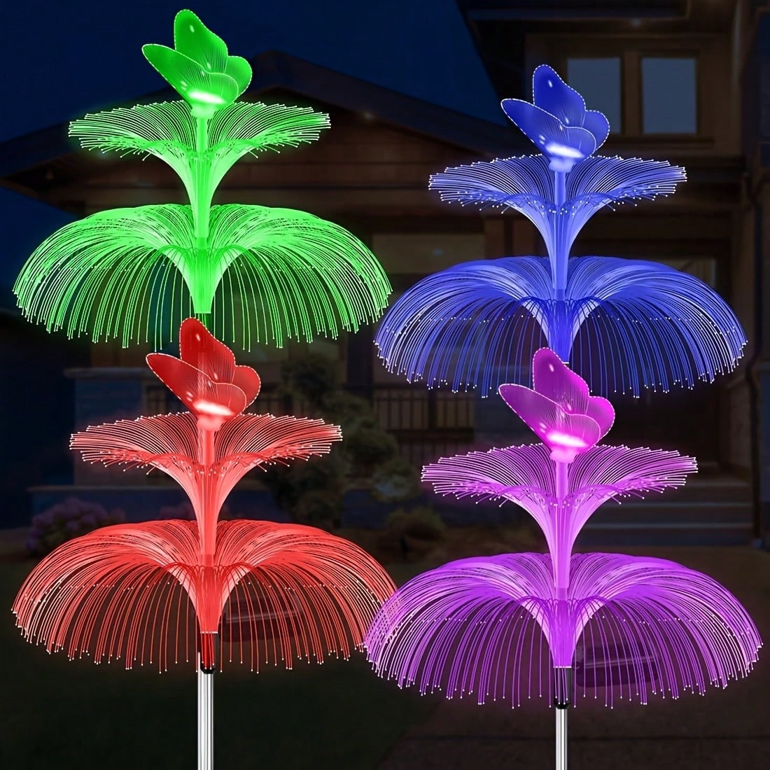 2 Peças de Luzes Solares de Ja - Outdoor Yard Power Stake avaliação e preço