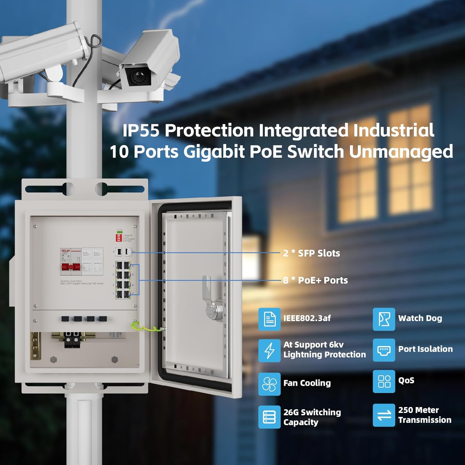 Keeplink caixa de rede intelig - Outdoor Power Port avaliação e preço