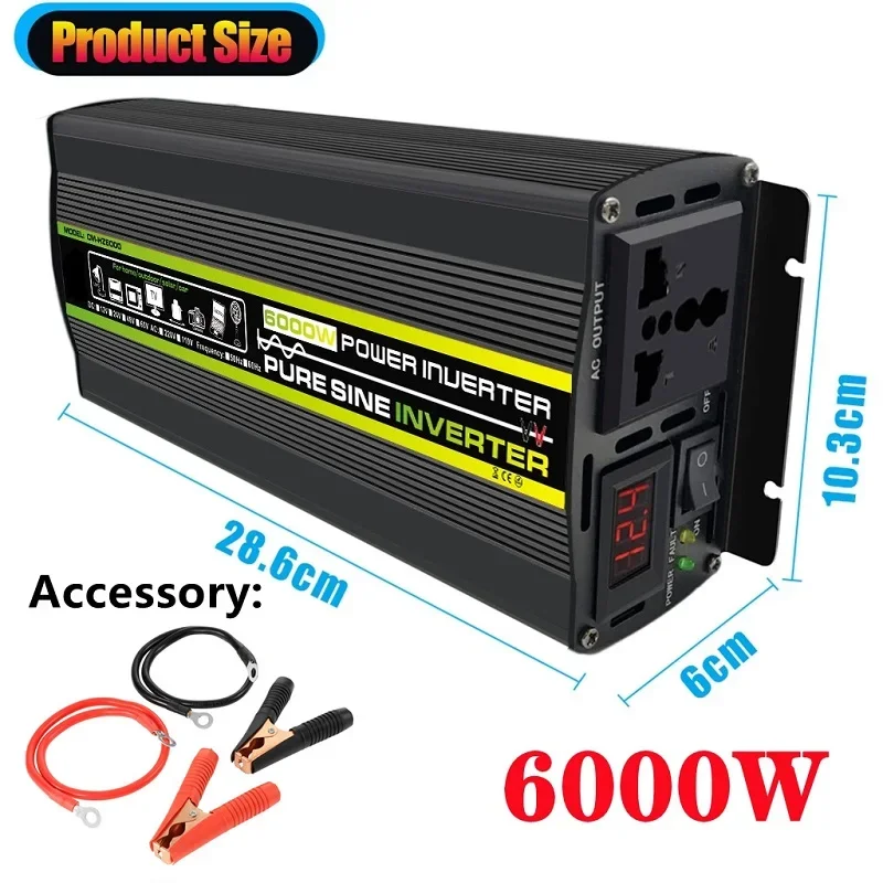 6000w dc12/24v para ac 220v in - Outdoor Power Inverter avaliação e preço