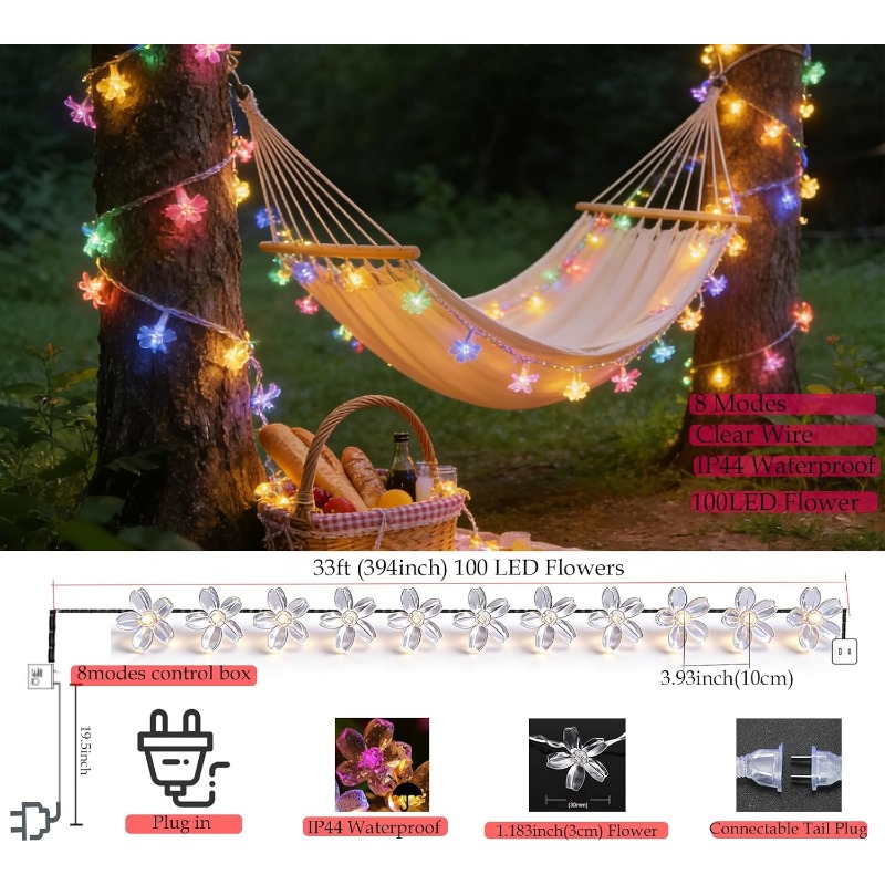 Luzes de Fada em Forma de Flor - Outdoor Power For Wedding avaliação e preço