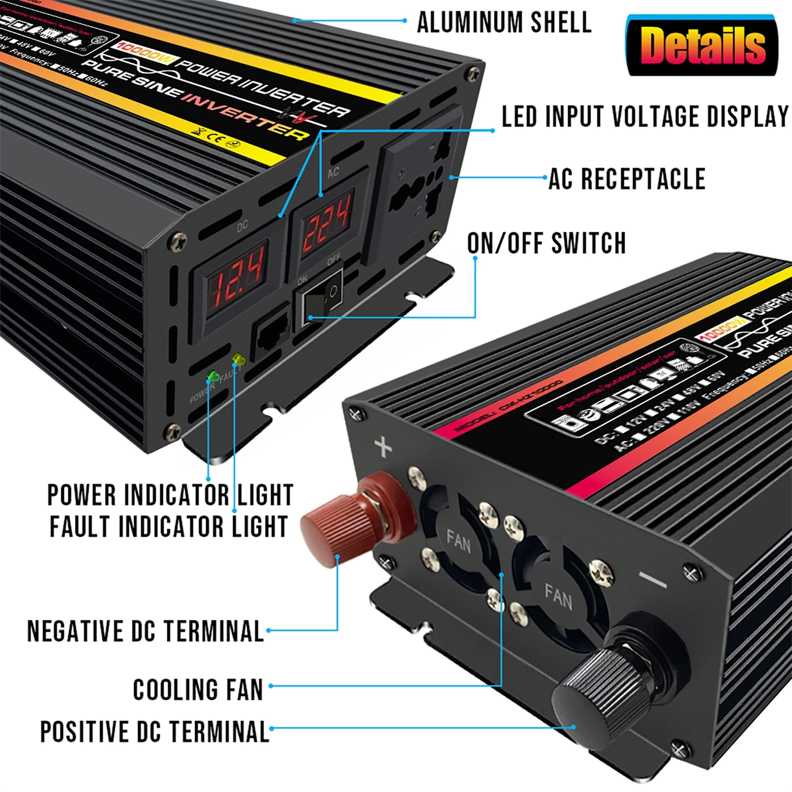 Inversor de onda senoidal pura - Outdoor Power Inverter avaliação e preço